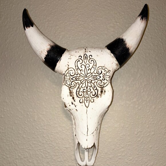 Other - Faux Longhorn Steer Skull Wall Decor Western Farmhouse Wall Mount